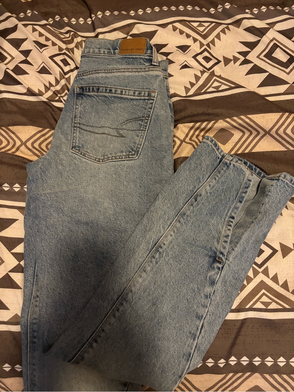 American Eagle Outfitters Light Blue High-Rise Wide Leg Jeans